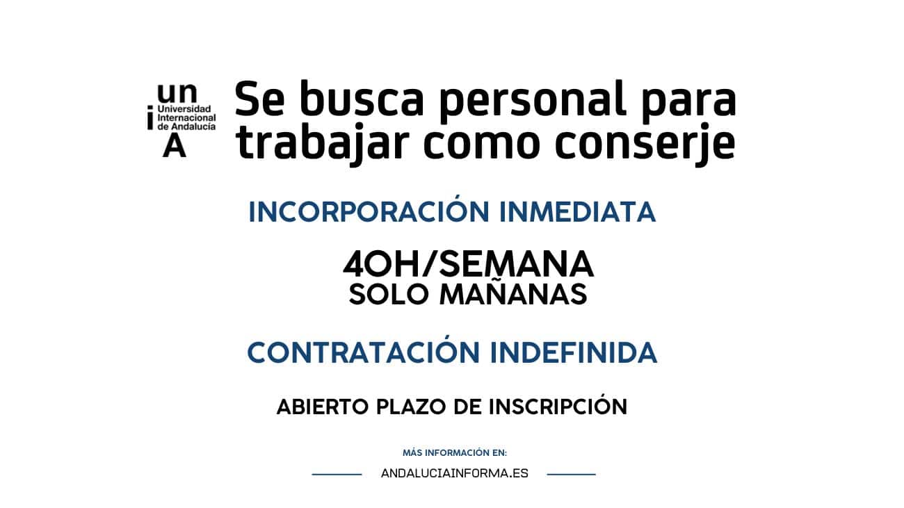 se necesita conserje incorporación inmediata