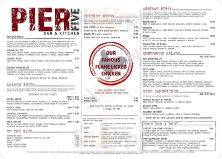 pier five bar & kitchen chatham menu