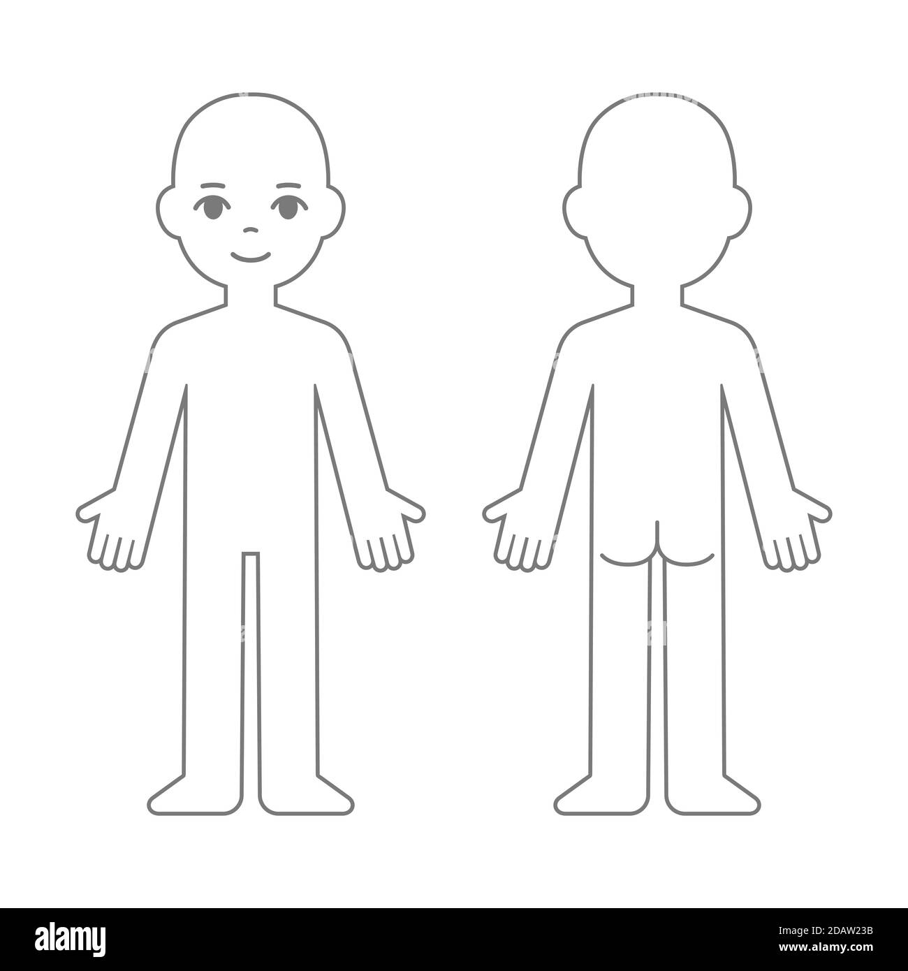 outline of a cartoon body