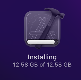xcode update stuck