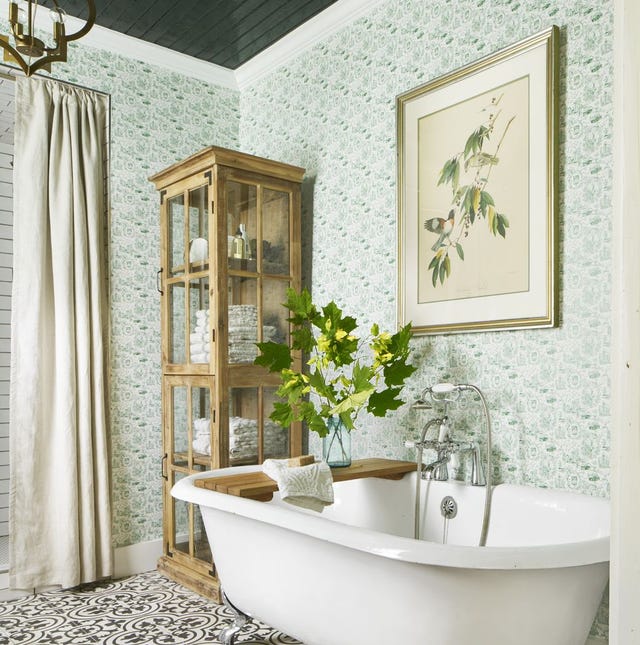 green bathroom themes