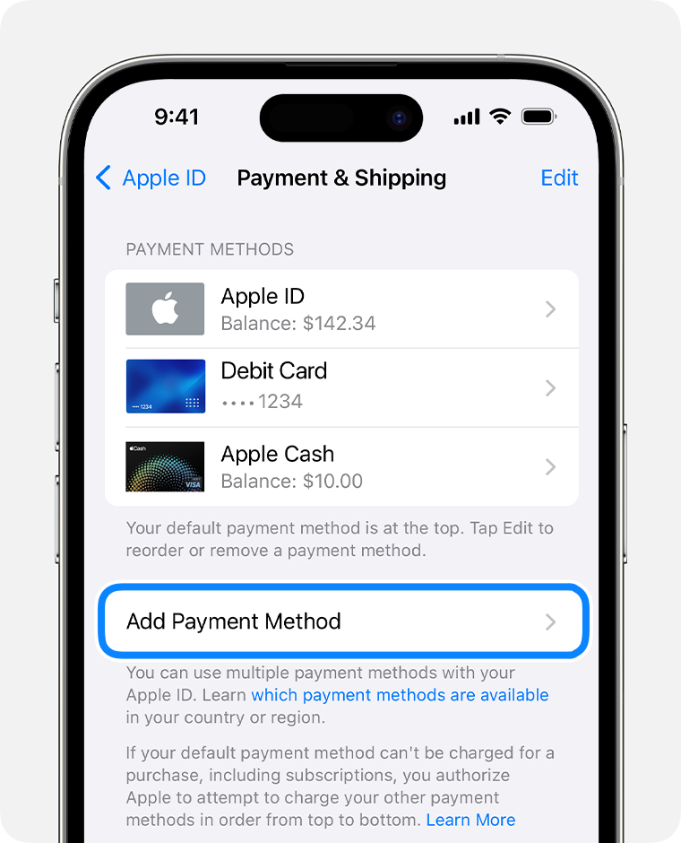 apple services payment