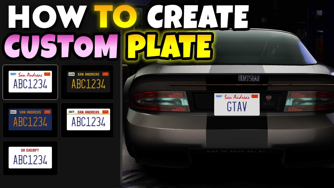 gta online license plates