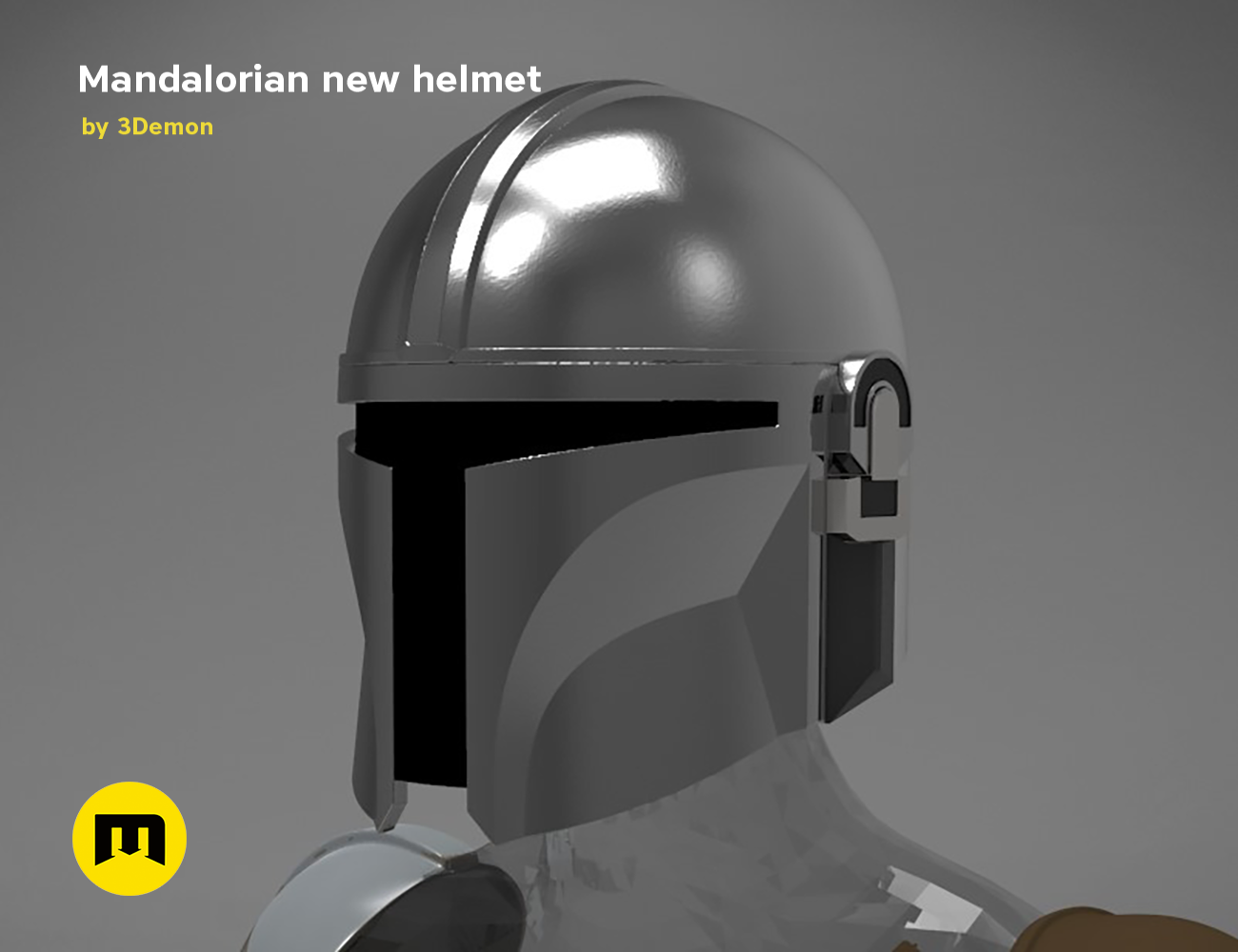 mando helmet 3d model