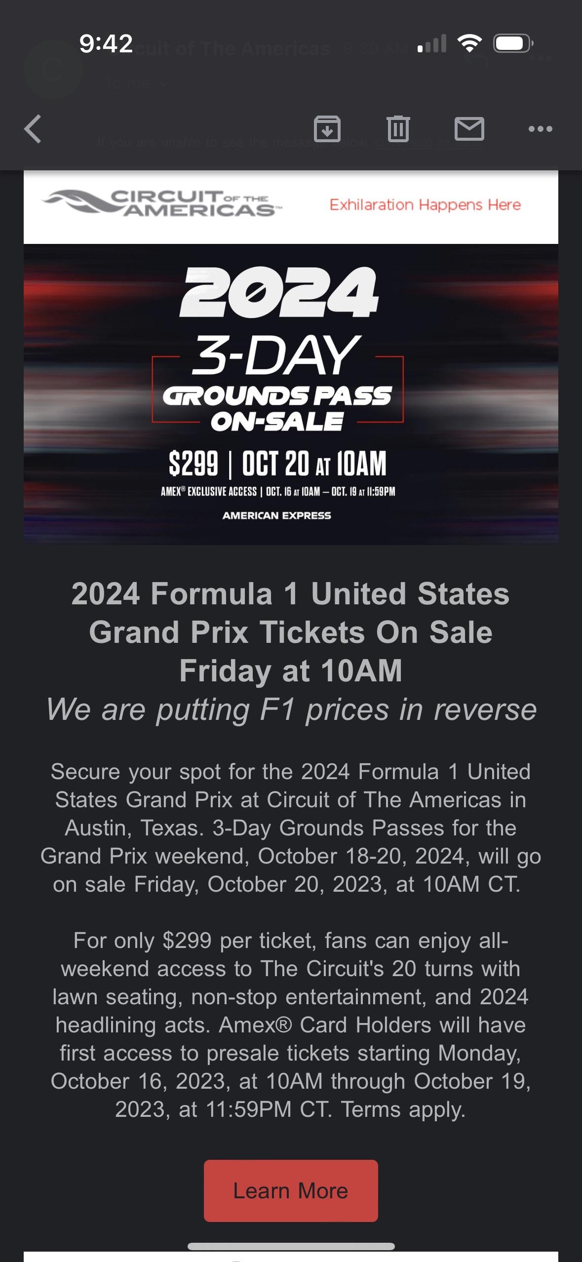 f1 cota 2024 tickets