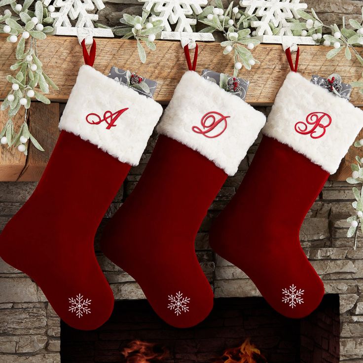 initial christmas stockings