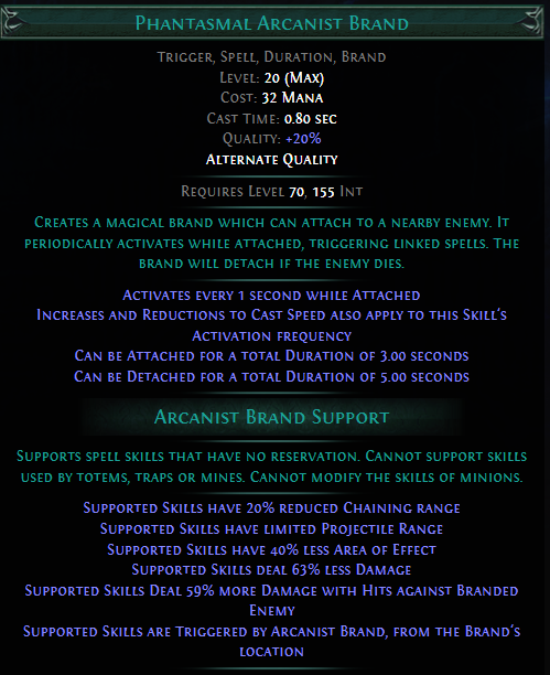 poe arcanist brand