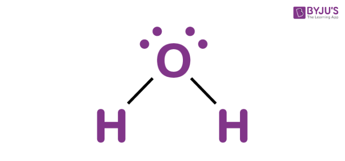 h2o dot structure