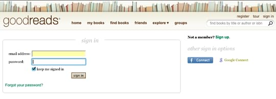 goodreads login