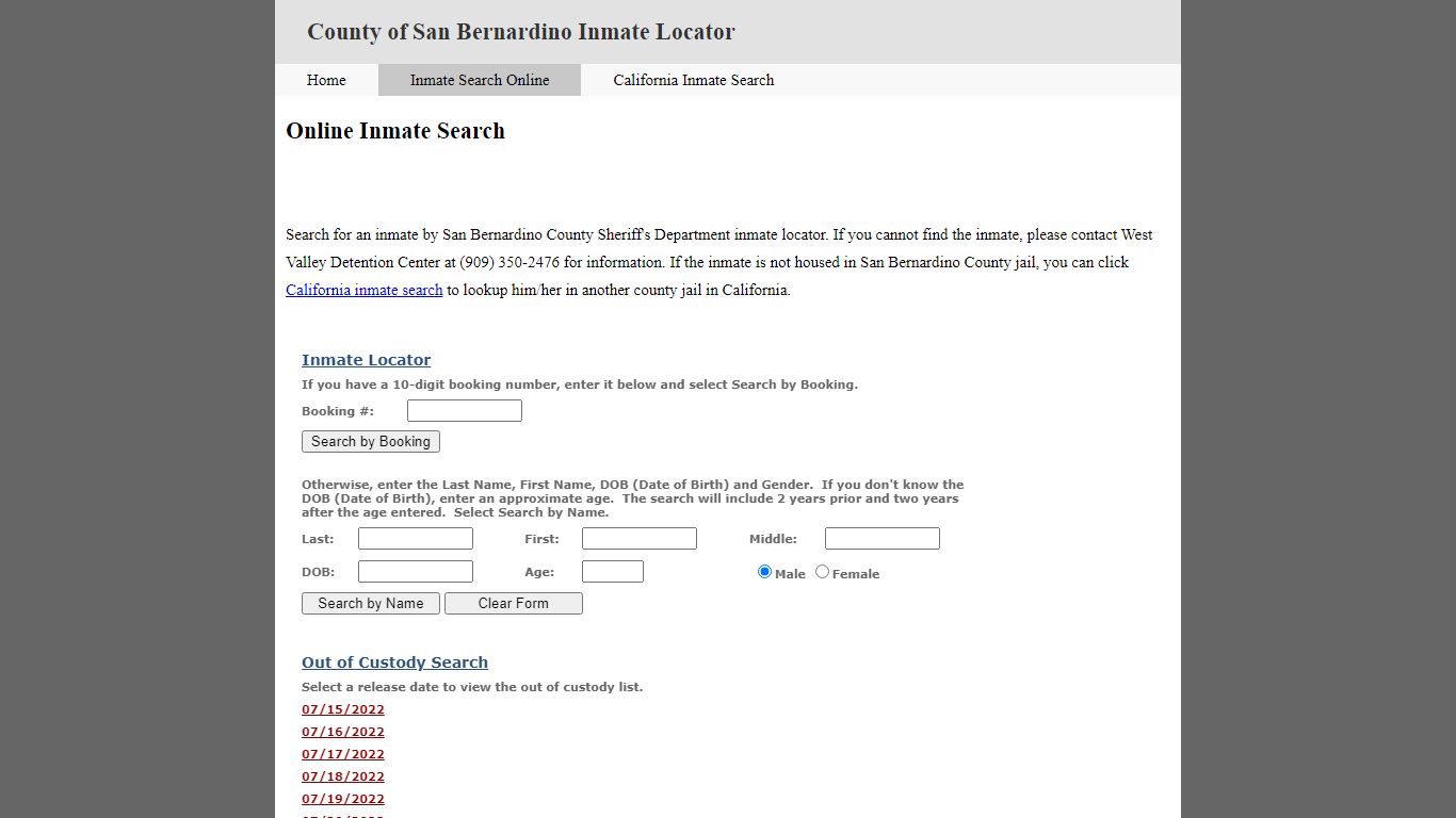 san bernardino inmate locator