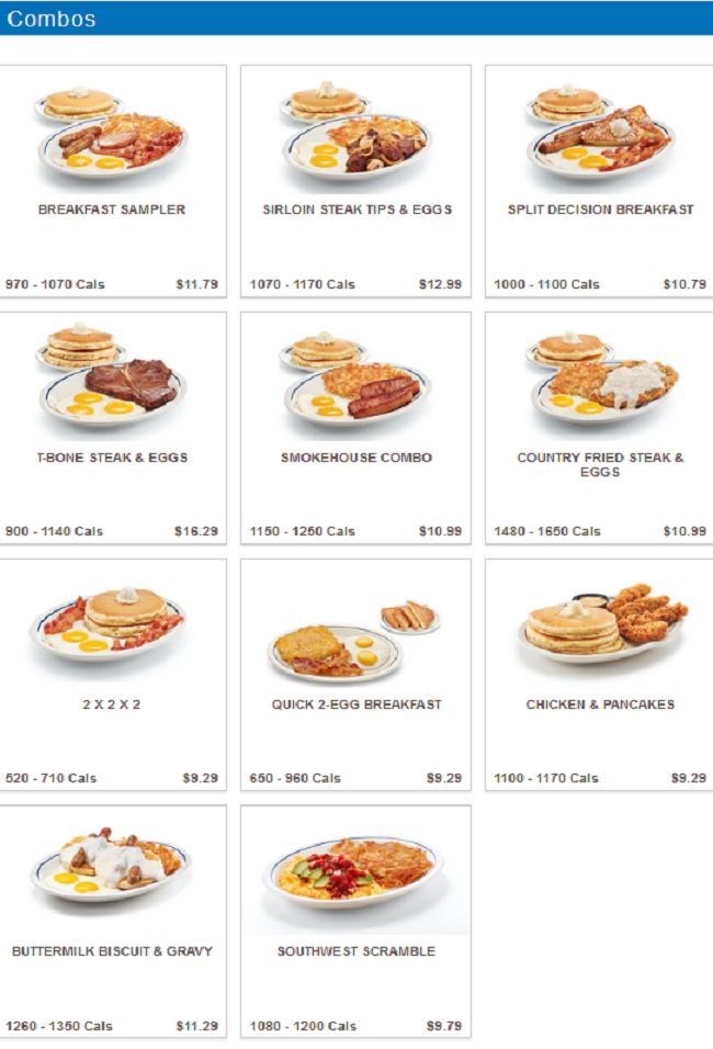 ihop breakfast menu