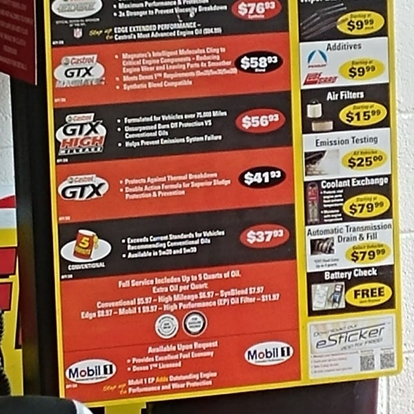 take 5 oil change price