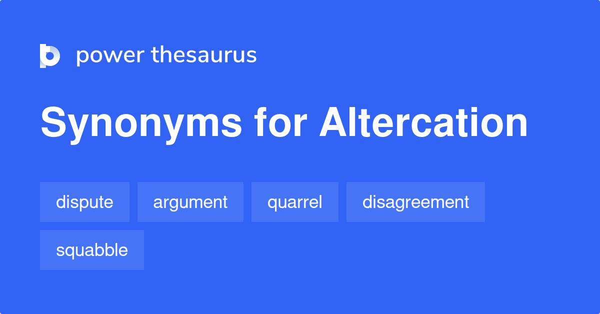 altercation thesaurus