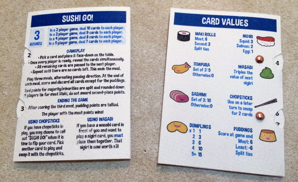 sushi go rulebook