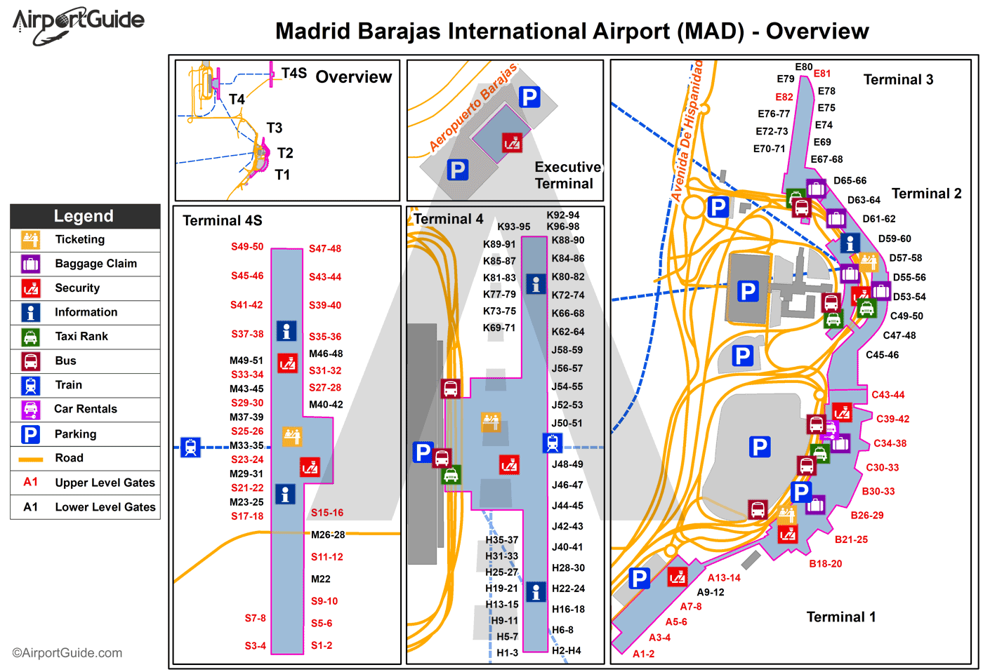 madrid barajas terminal 1 map