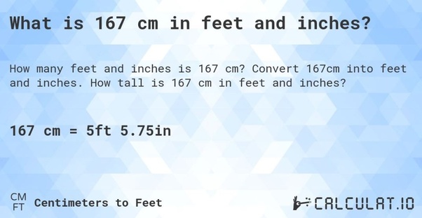 167cm in meters