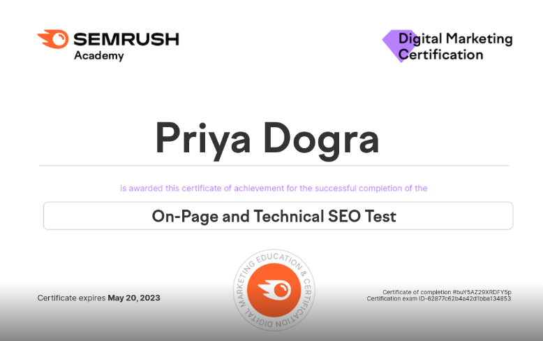 semrush technical seo exam answers