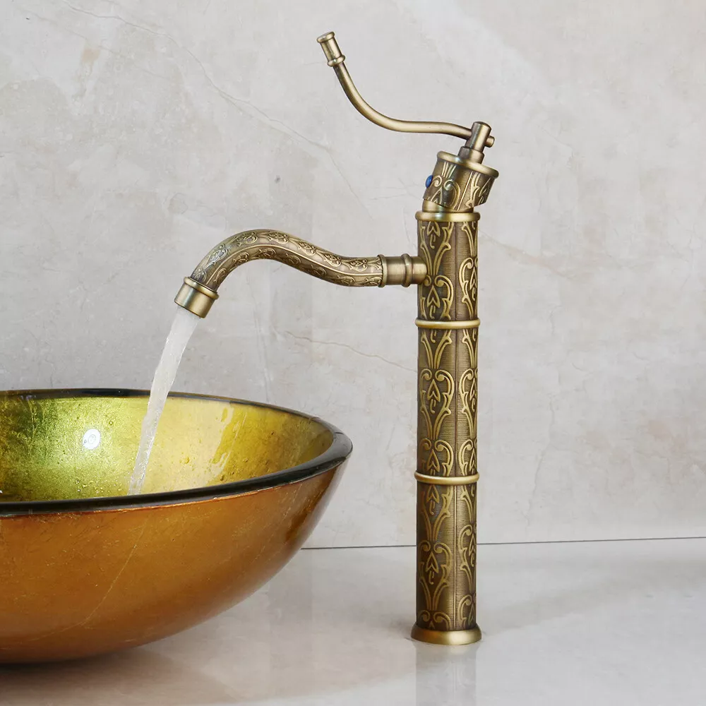 antique brass bathroom faucet