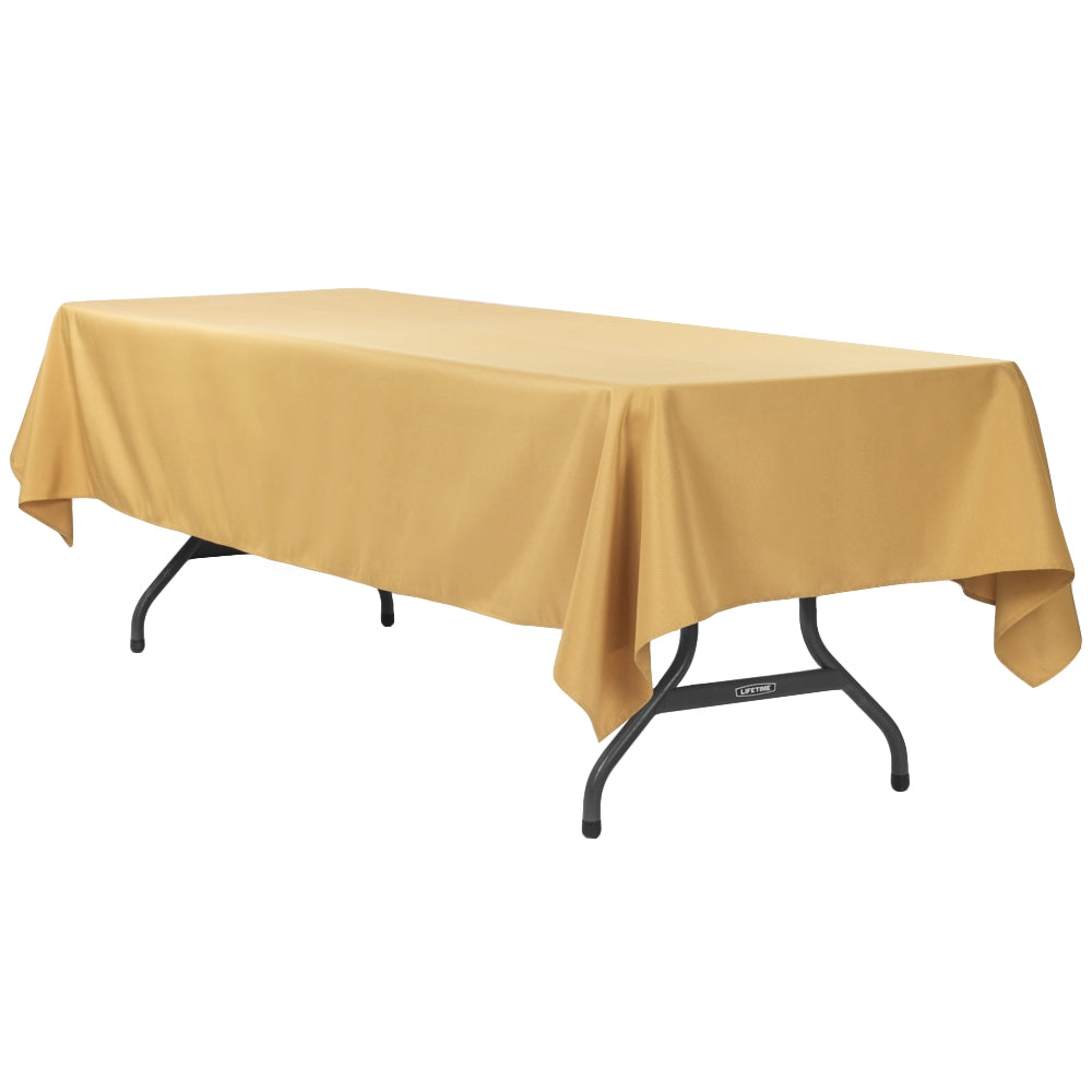 rectangular gold tablecloth