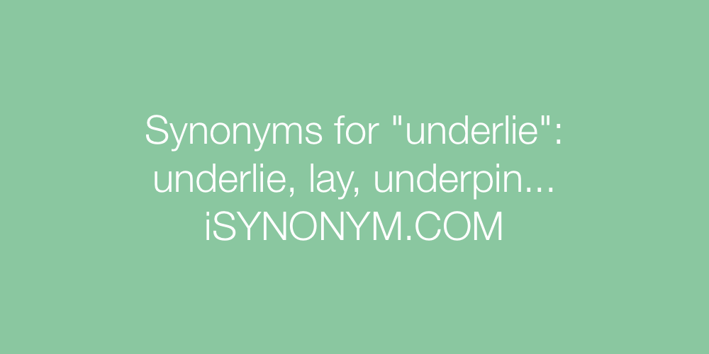 underlie synonym