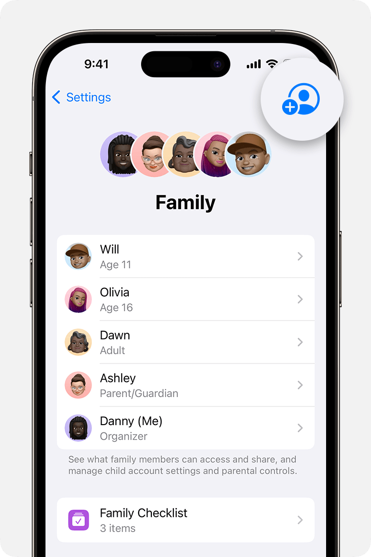 sharing apple id with family