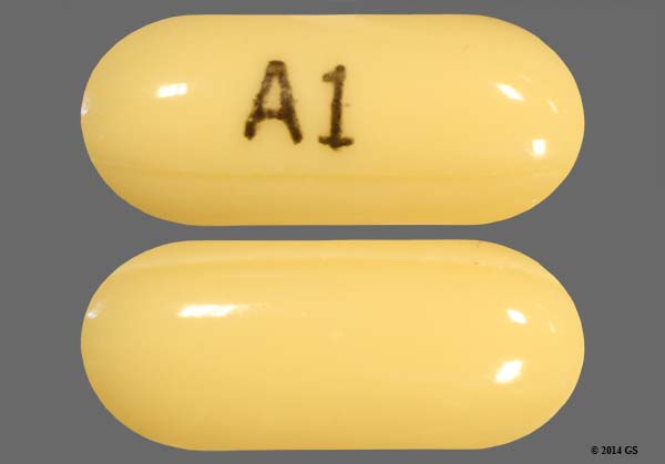 yellow pill with a1