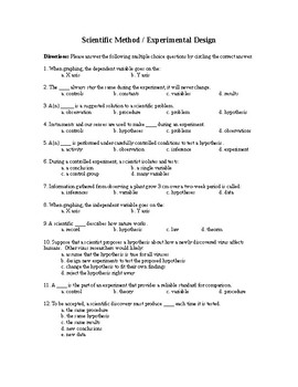 the science duo scientific method answer key