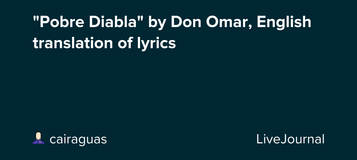 pobre diabla lyrics english