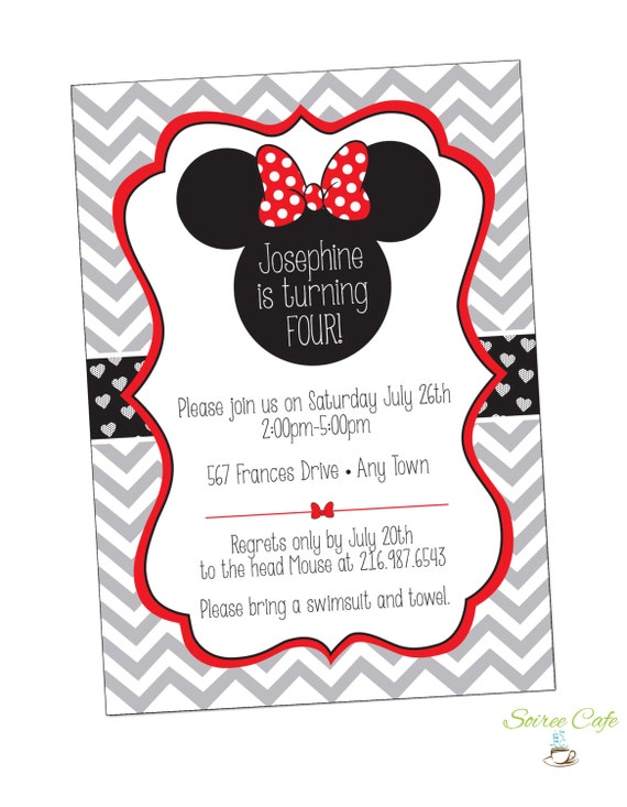 minnie invitations