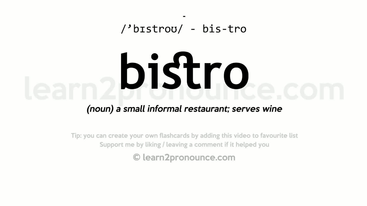 bistro pronunciation