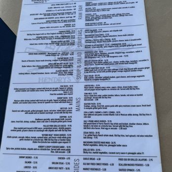 boathouse at hendrys beach happy hour menu