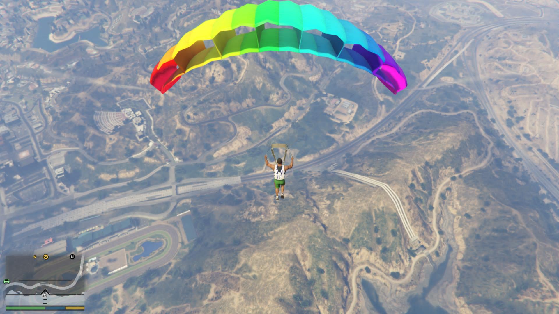 how to use parachute gta v