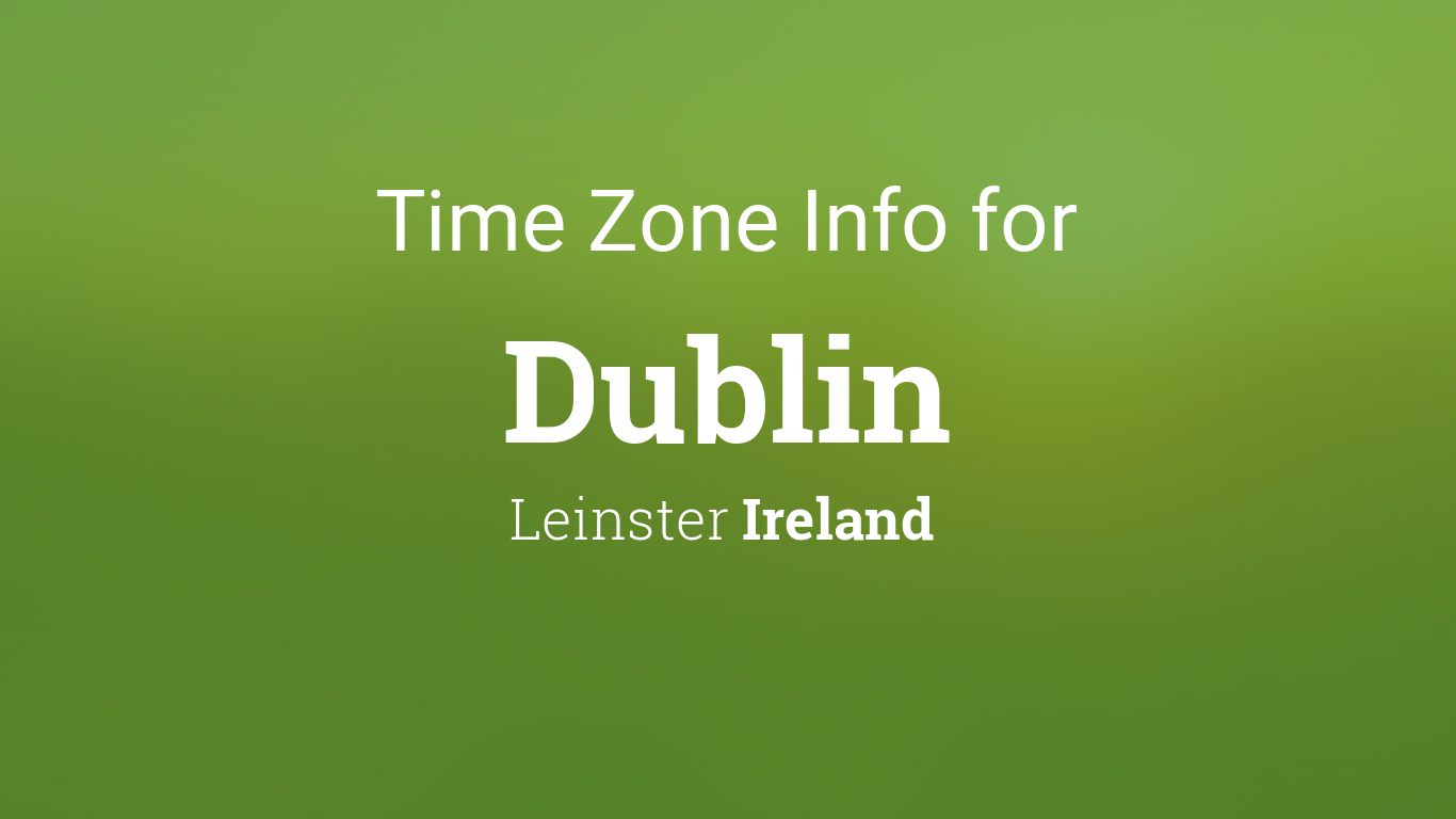 time zone in dublin ireland