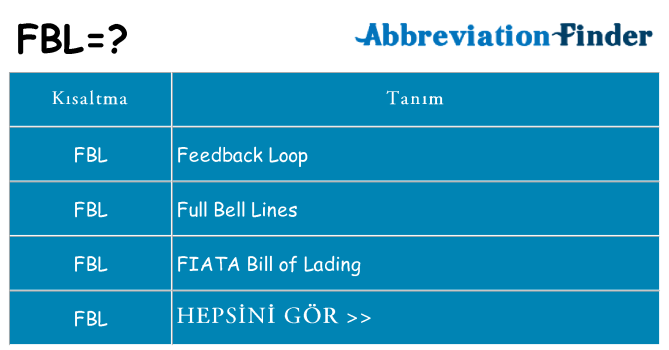 flb ne demek