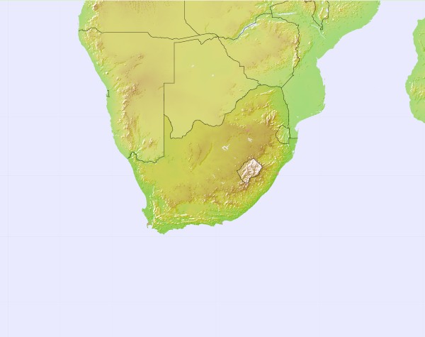 south africa weather map