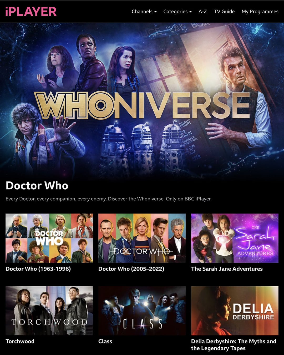 iplayer whoniverse