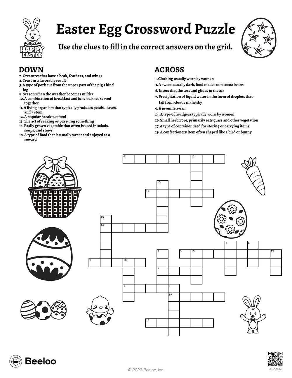 crossword egg shaped