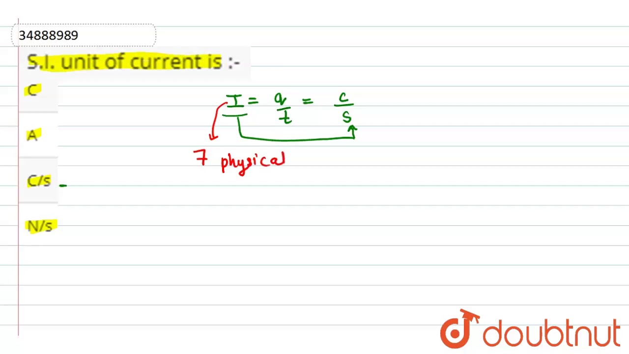 the si unit of current is