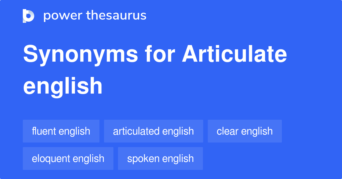 synonyms of articulate