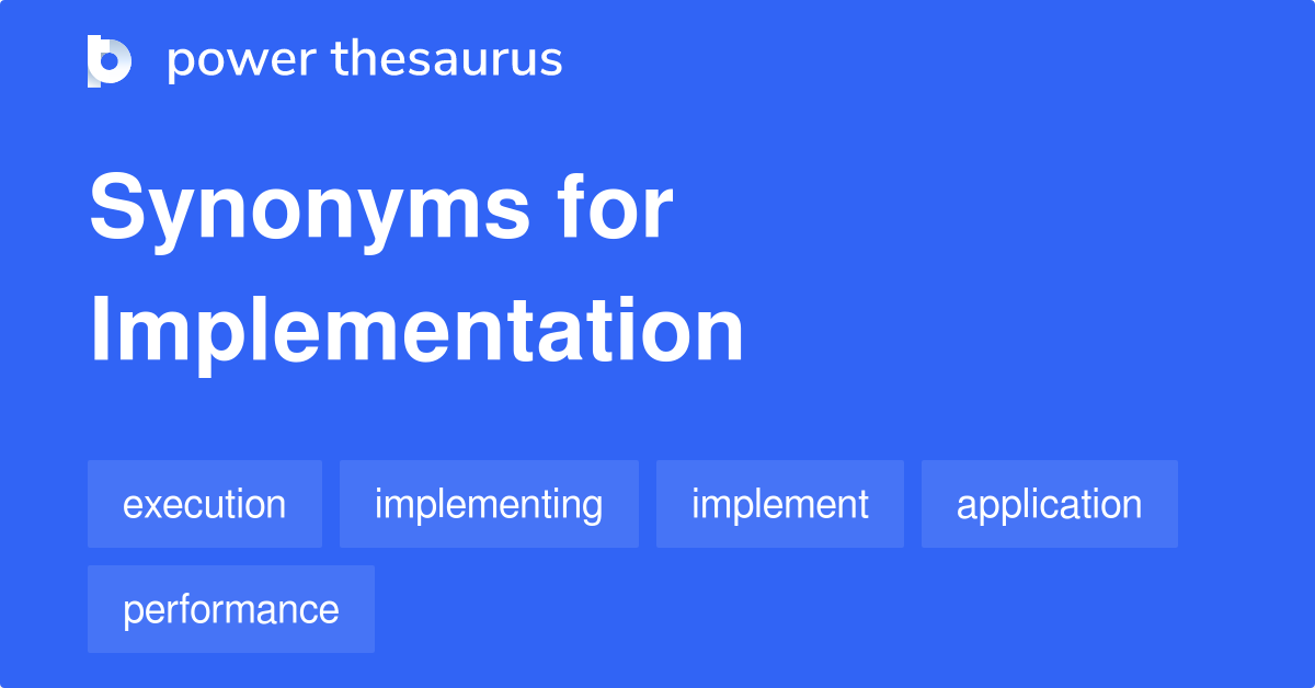 synonym of implementation