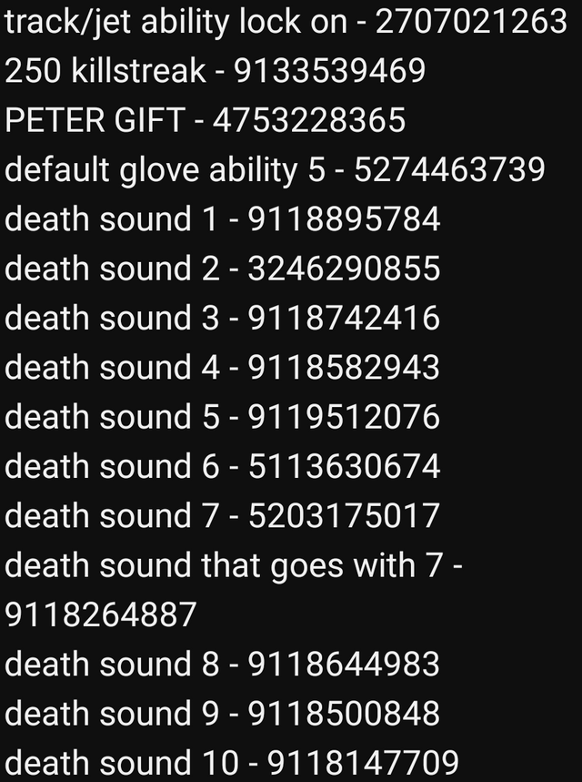 roblox sound id list