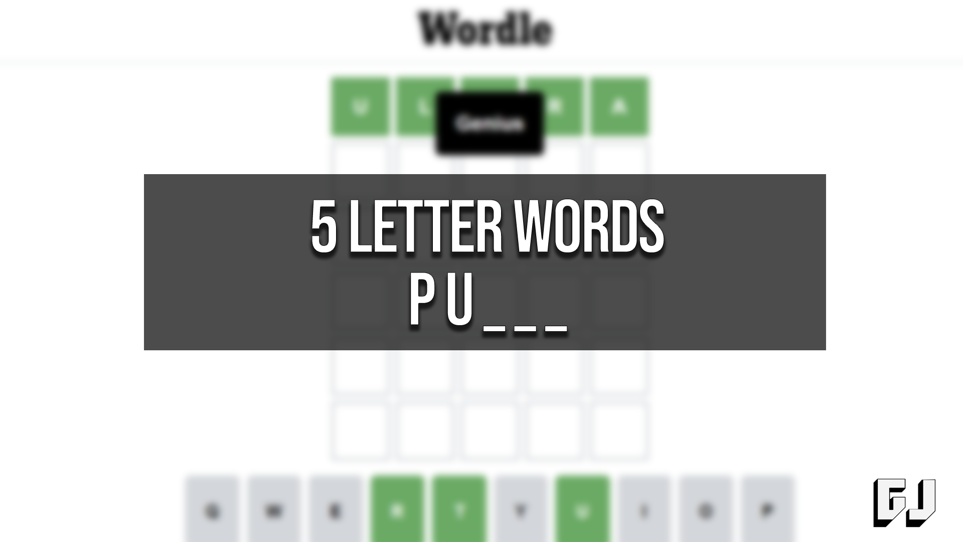 5 letter words that start with p u