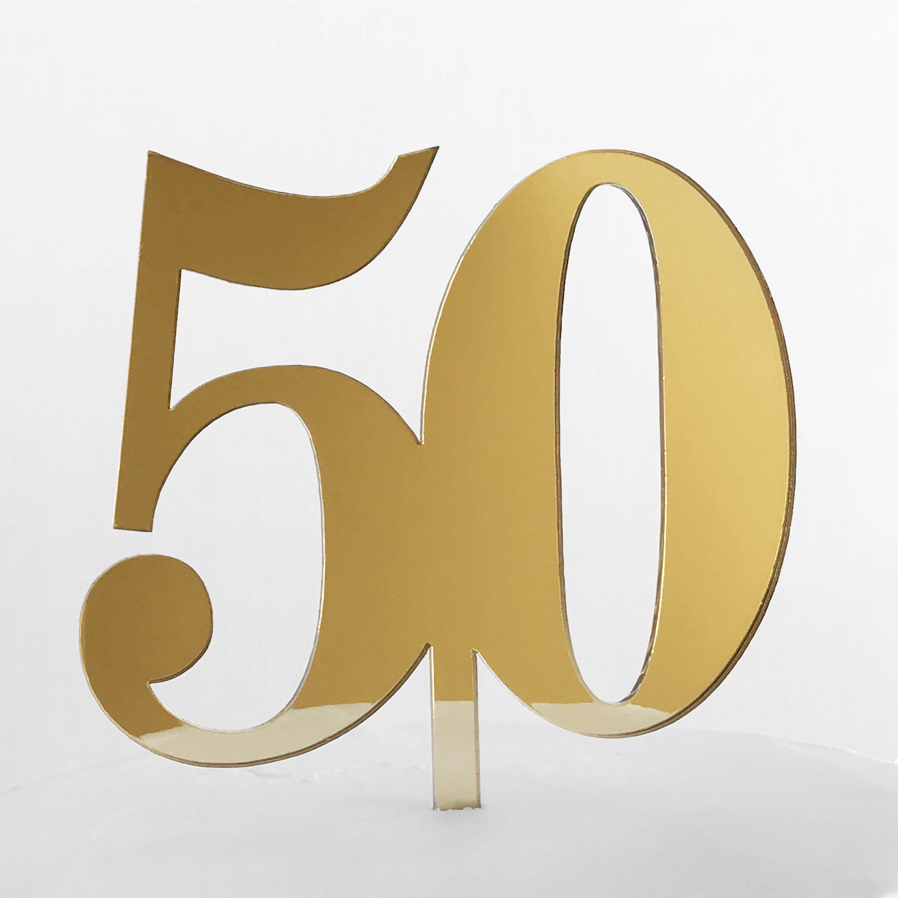 50 cake topper