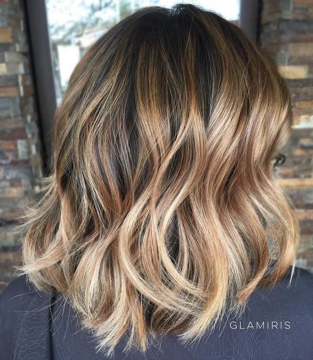 medium brown hair balayage