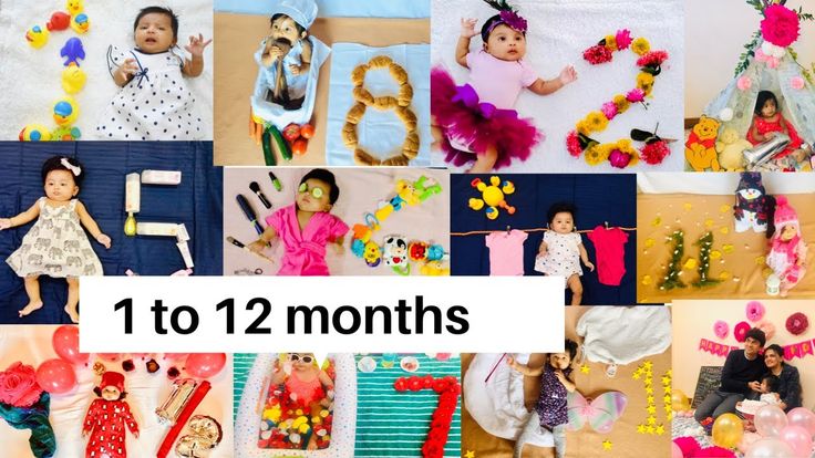 1 to 12 month baby photo ideas at home