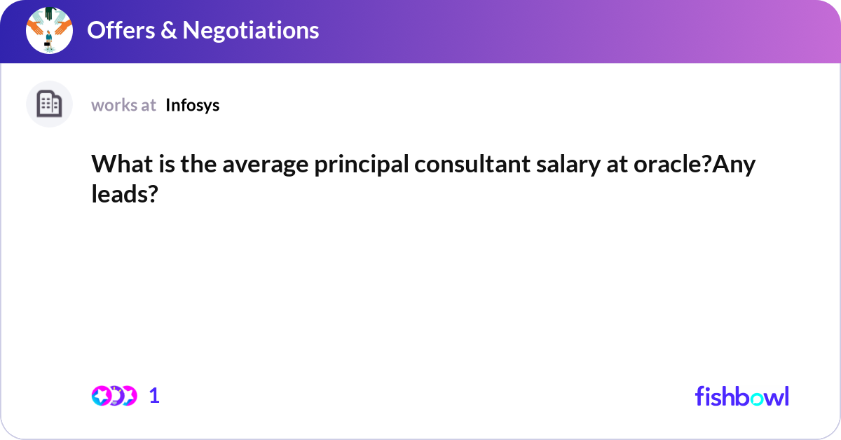 salary principal consultant