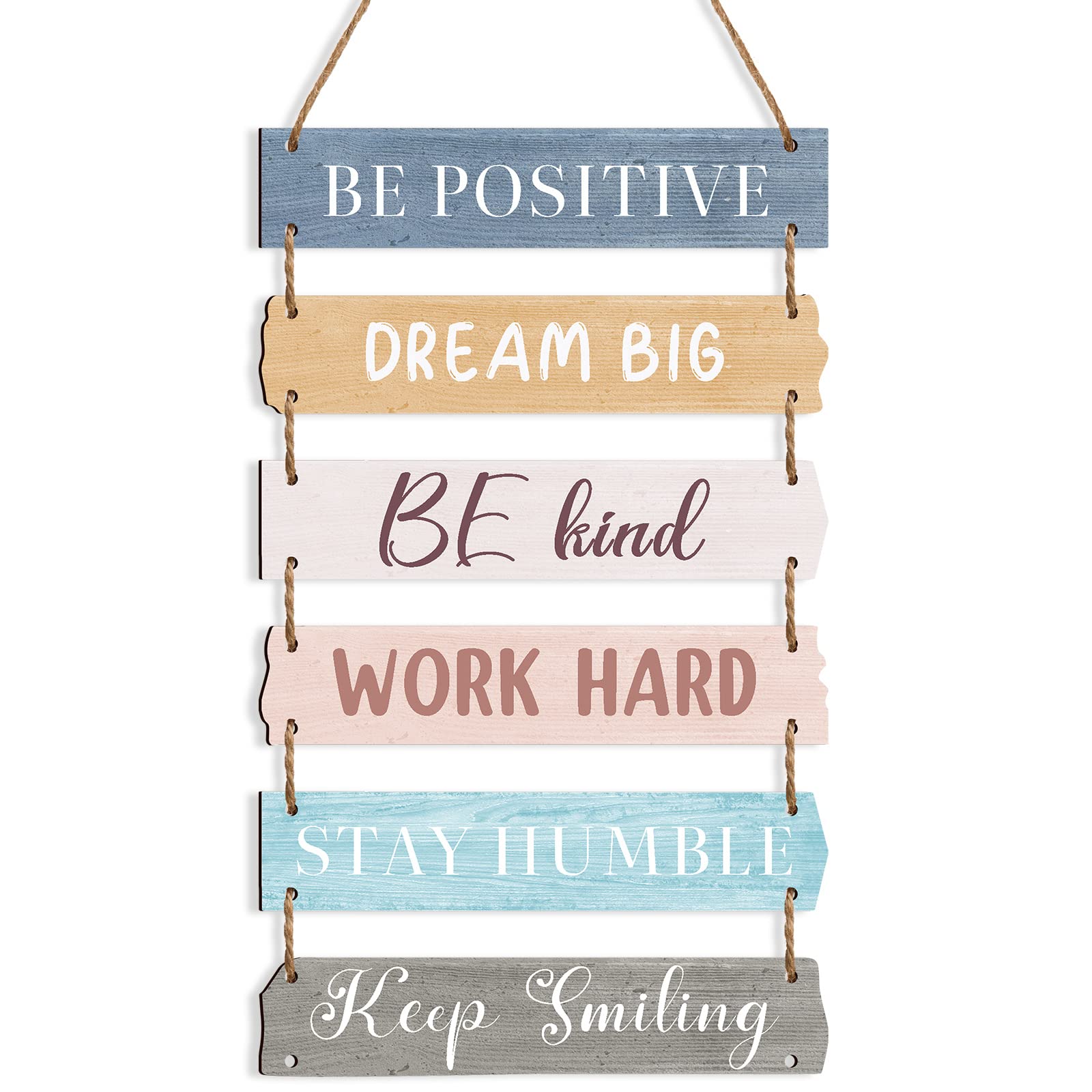 long wooden plaques with quotes
