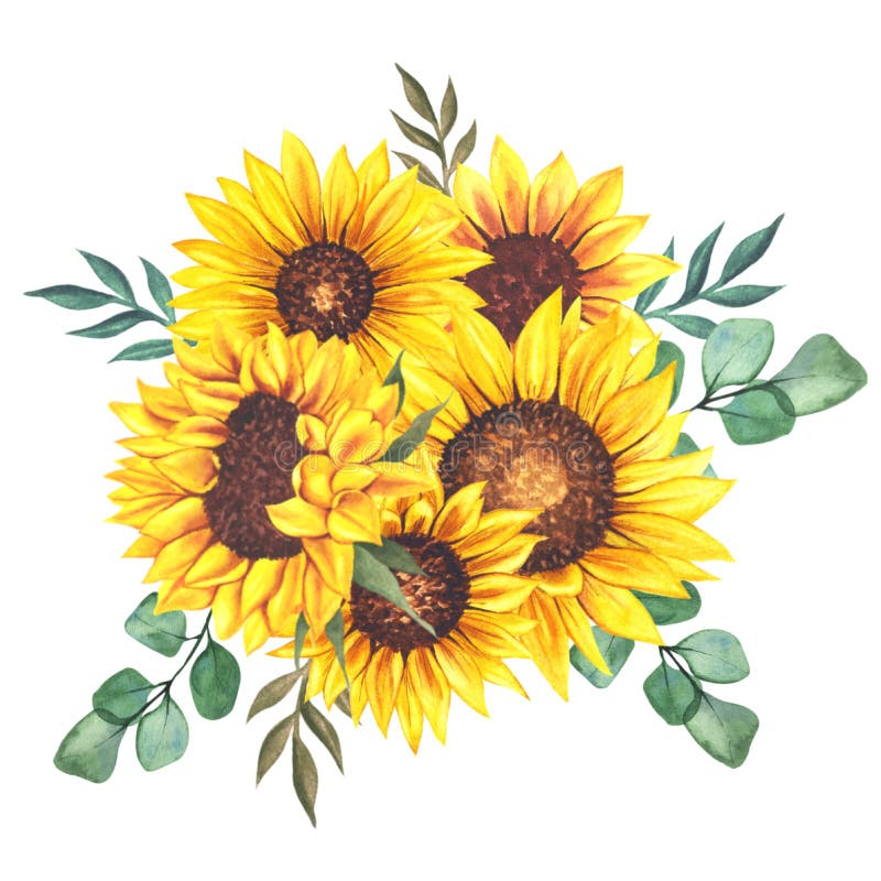 clipart sunflowers