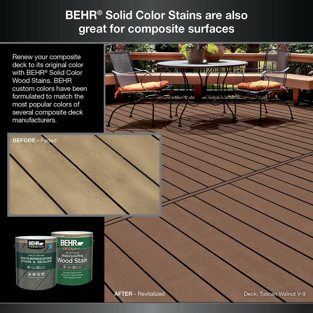 behr premium solid colour waterproofing stain & sealer