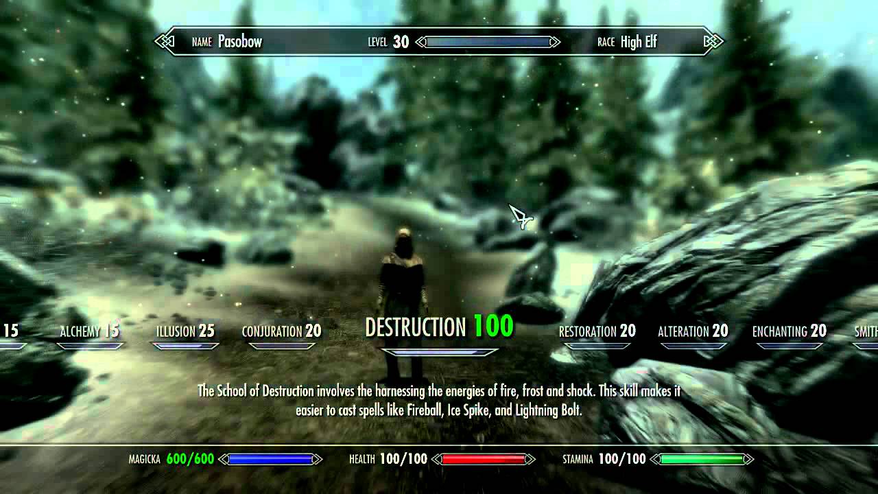 skyrim xp cheat